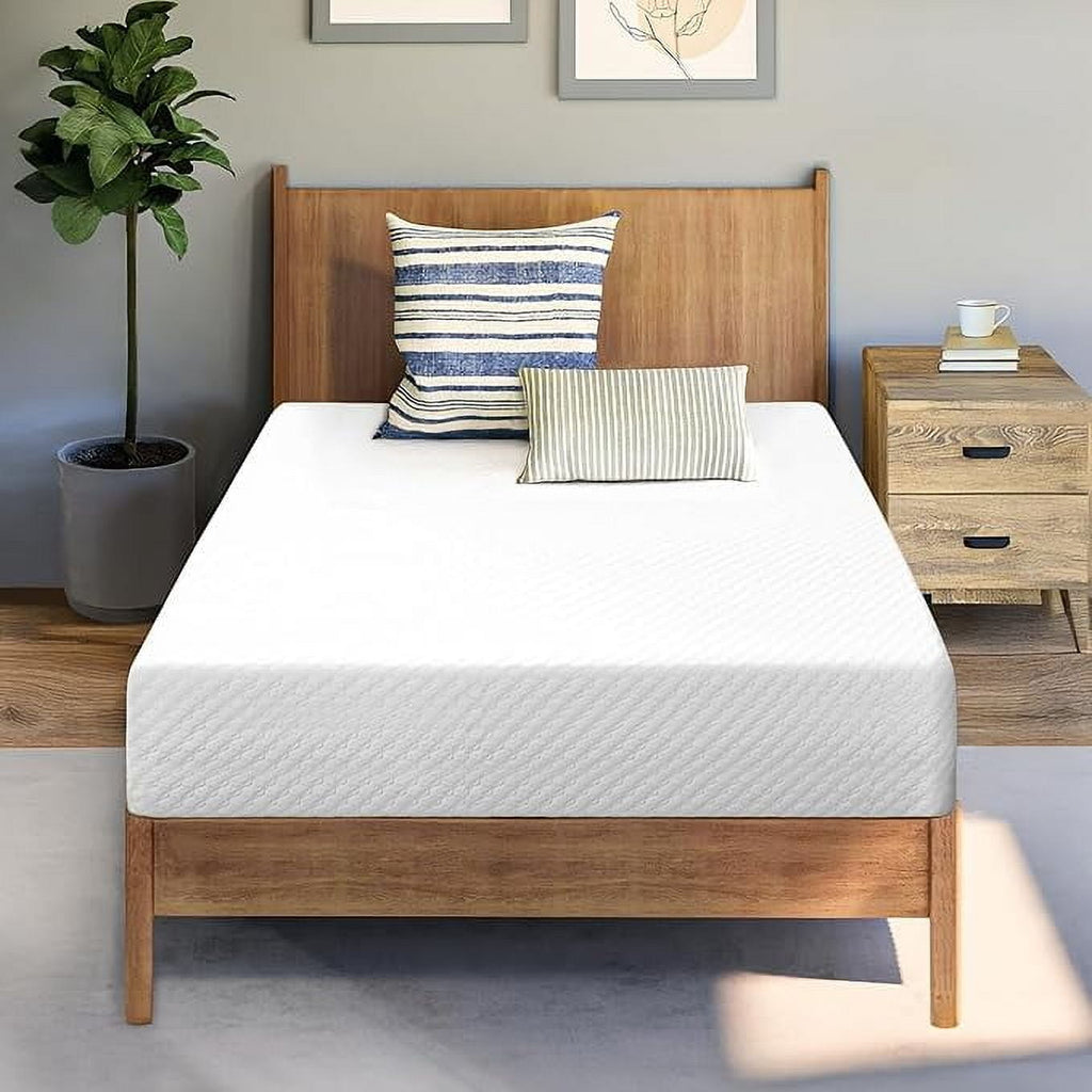 10 Inch Queen Mattress Medium Firm, Mattress in a Box Enhanced Pressure Relief Removable Soft Cover No Fiberglass (Queen, 10 in)