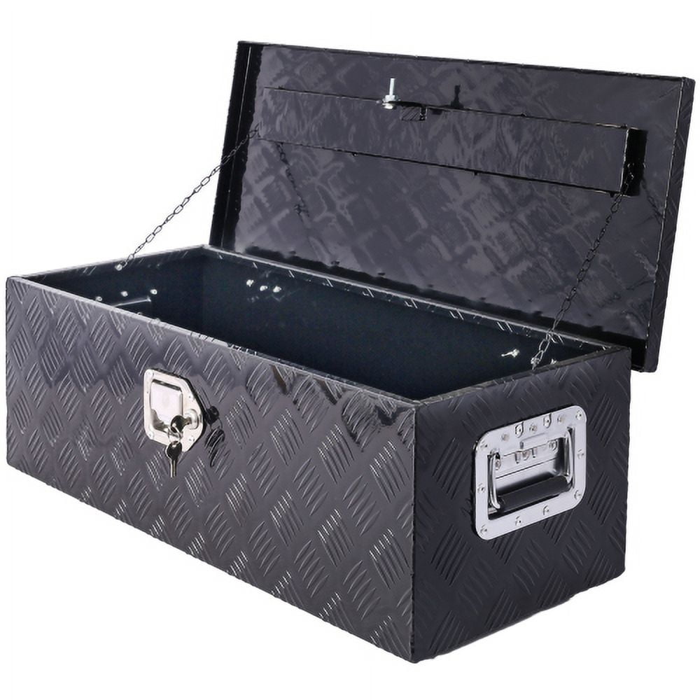 30inch Aluminum tool box,heavy duty truck bed tool box,outdoor trailer pickup storage tool box,RV storage organizer,underbody box w/lock keys,black