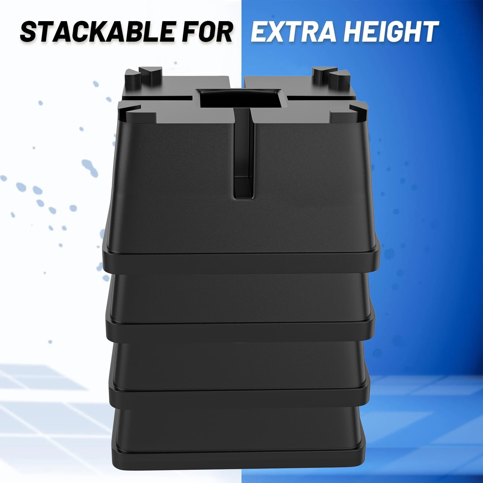 Aiqeek 4-Pack Trailer Jack Block, 25000 lbs Load Capacity, RV Stabilizer Blocks for Tongue Jack, Post, Foot, and 5th Wheel – Durable and Versatile RV Camping Accessories