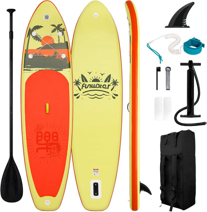 Inflatable Stand Up Paddle Board with Premium SUP Paddleboard Accessories, Anti-Slip EVA Deck, 11'/10'6'' Paddle Boards for Adults & Youth of All Skill Levels
