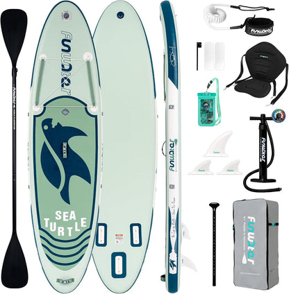Inflatable Stand Up Paddle Board with Premium SUP Paddleboard Accessories, Anti-Slip EVA Deck, 11'/10'6'' Paddle Boards for Adults & Youth of All Skill Levels