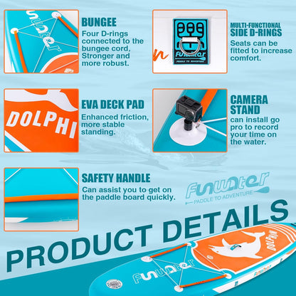 Inflatable Stand Up Paddle Board with Premium SUP Paddleboard Accessories, Anti-Slip EVA Deck, 11'/10'6'' Paddle Boards for Adults & Youth of All Skill Levels