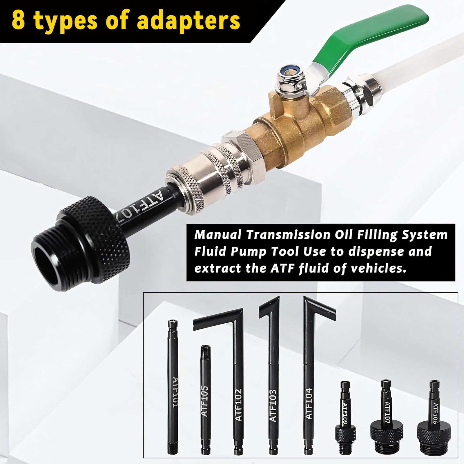 3L Transmission Fluid Pump Manual Oil Transfer Pump Fluid Transfer Pump Oil Filling Filler System Tool Extractor Tool Kit with Adapters