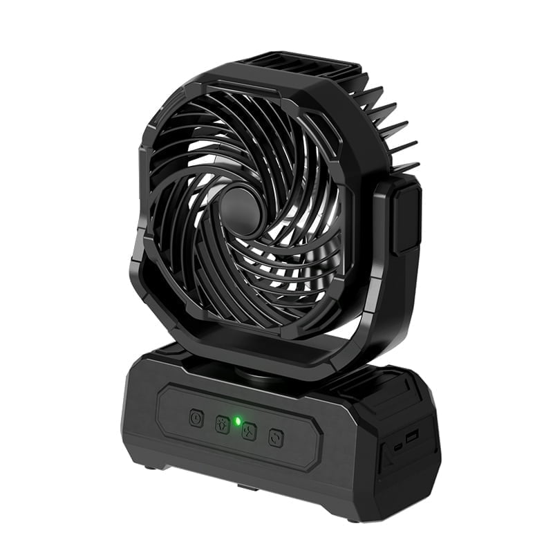 3-in-1 Camping Fan,Portable Fans Rechargeable , 20000mAh  Battery Powered Fanwith Light & Remote for Indoor, Outdoor, Tent, Travel, BBQ, Fishing, Jobsite - Black