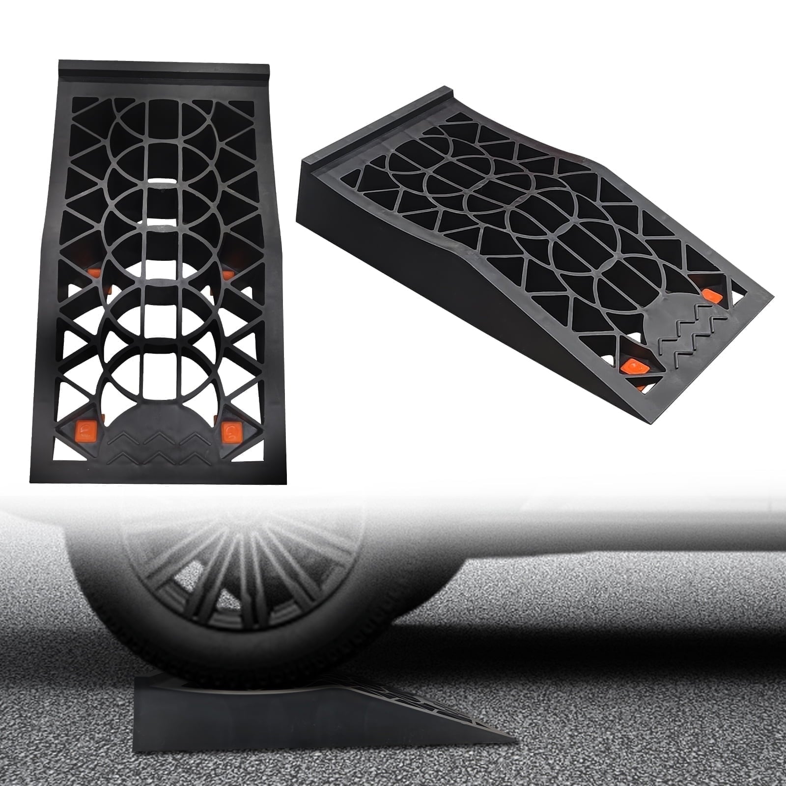 2 Pack Car Ramp, Car Ramp for Oil Change, Slow Profile Car Ramps, Rhino Ramps  Driveway RampLift Vehicle Maintenance
