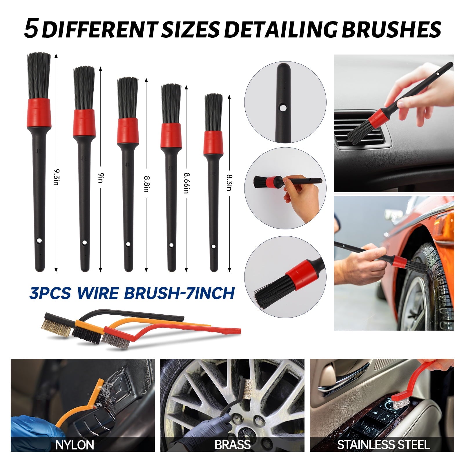 35Pcs Car Wash Detailing Kit Cleaning Kits with Foam Gun Sprayer  Brush Large Wash Mitt Towels Complete Interior Exterior Car Washing Supply S