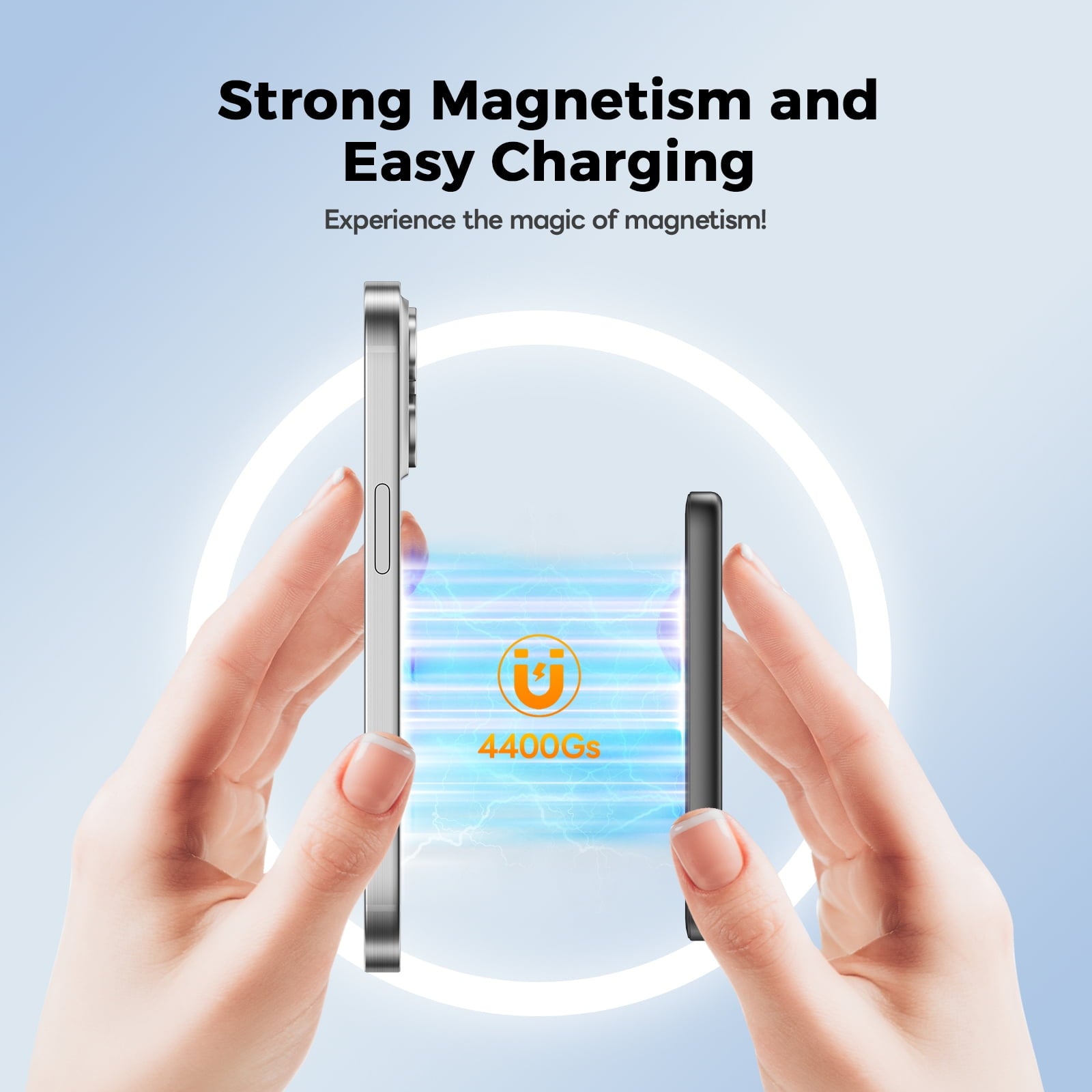 0.3" Ultra Slim MagSafe Portable Charger iPhone, 5000mAh Magnetic Wireless Portable Charger with Fast Charging, Slim MagSafe Battery Pack for iPhone 16 Pro Max/16 Pro/16/15/14/13/12, Black