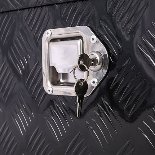 30inch Aluminum tool box,heavy duty truck bed tool box,outdoor trailer pickup storage tool box,RV storage organizer,underbody box w/lock keys,black